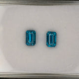 natural cambodian blue zircon emerald cut loose gemstone