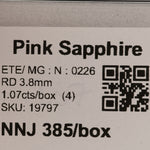 0.26 carat natural pink sapphire round 3.8mm loose gemstone – view 2