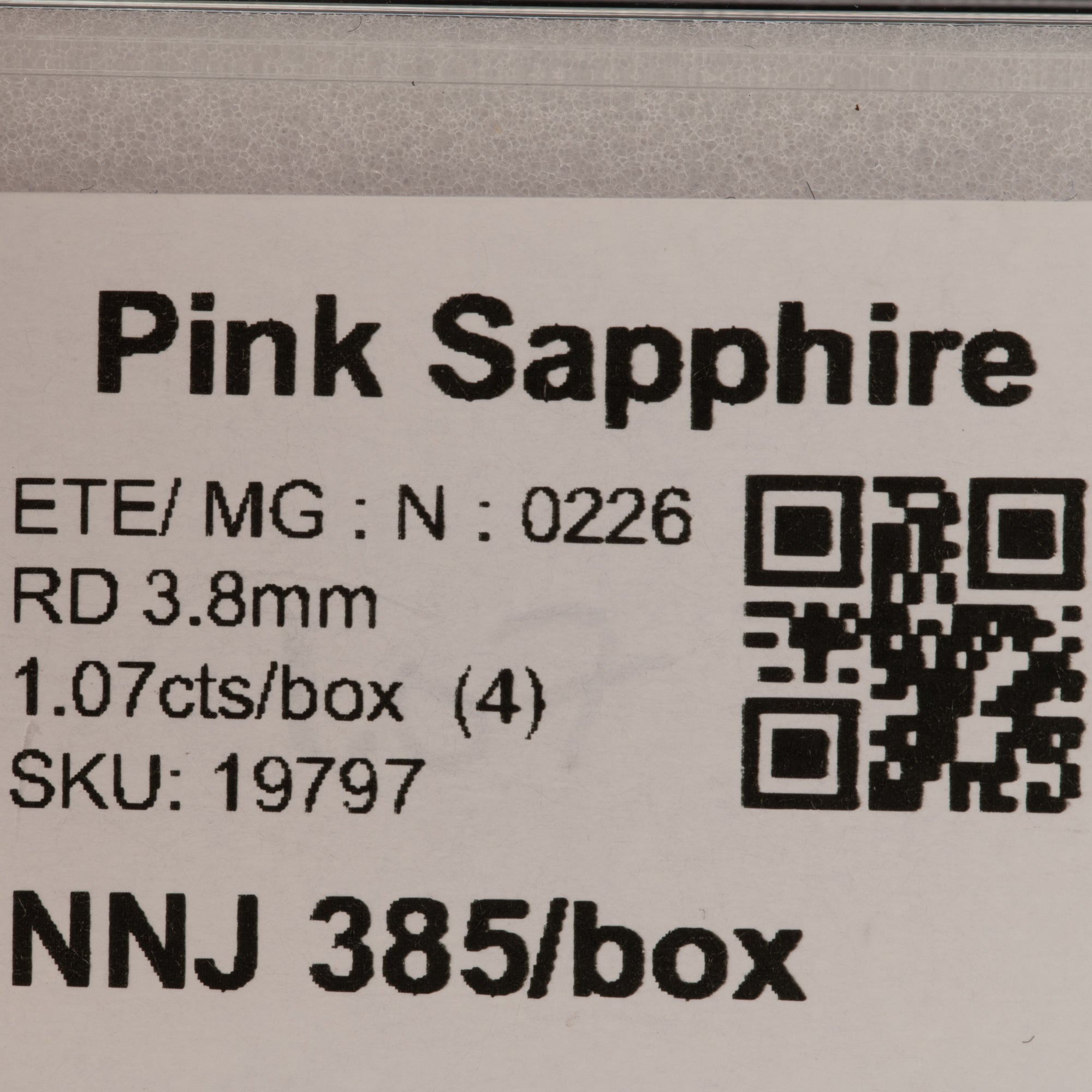 0.26 carat natural pink sapphire round 3.8mm loose gemstone – view 2
