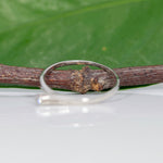 10K white gold single diamond estate ring