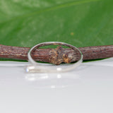 10K white gold single diamond estate ring