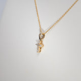 14K Yellow Gold Lab Grown Diamond Pendant
