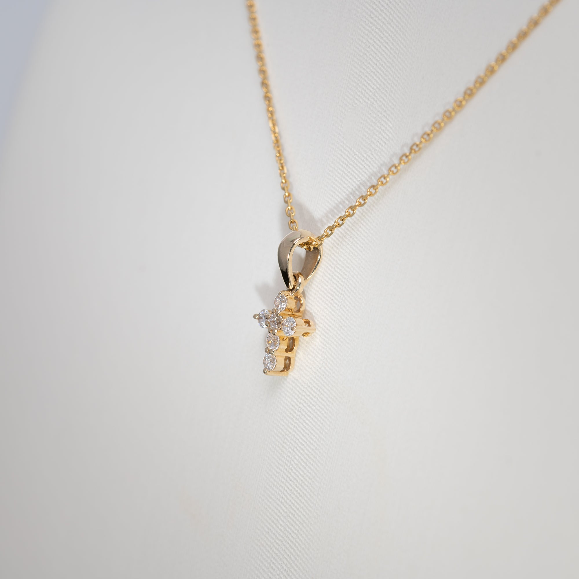 14K Yellow Gold Lab Grown Diamond Pendant