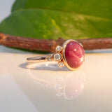14K rose gold star ruby ring