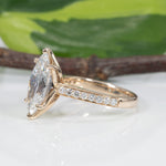 14K yellow gold lab diamond ring