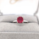 1.7ct Stunning Red Ruby Diamond Halo Ring in 14K Gold – Elegant Fine Jewelry