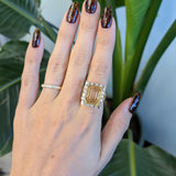 14K yellow gold diamond semi-mount ring