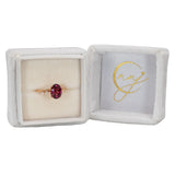 2.4Ct Natural Pink Tourmaline Ring 9x7mm – Solid 14K Gold with Natural Diamond Accents, Fine Gemstone Ring