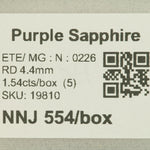 0.31 carat natural purple sapphire round 4.4mm loose gemstone – view 2