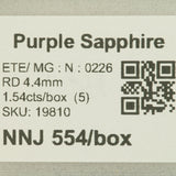 0.31 carat natural purple sapphire round 4.4mm loose gemstone – view 2