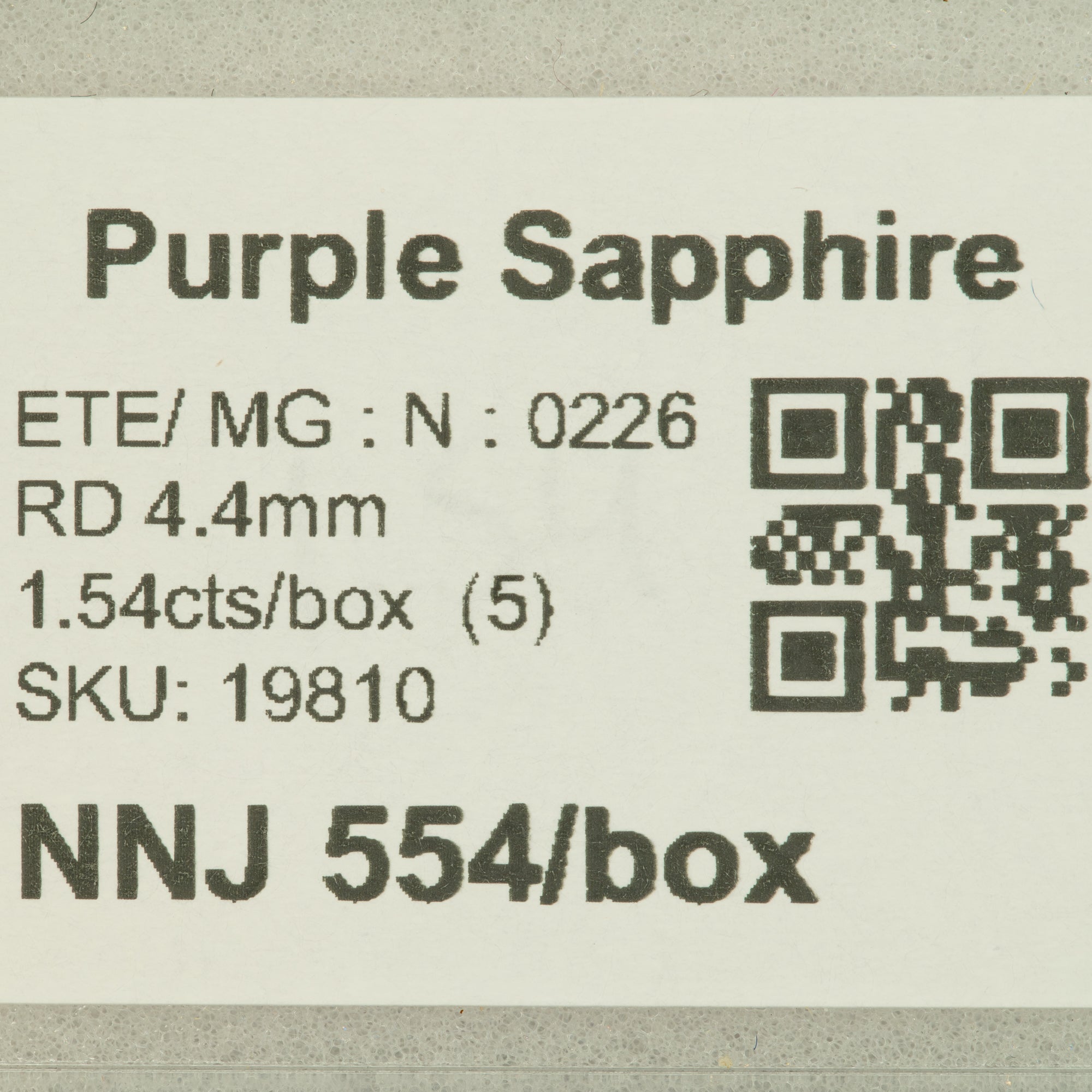 0.31 carat natural purple sapphire round 4.4mm loose gemstone – view 2