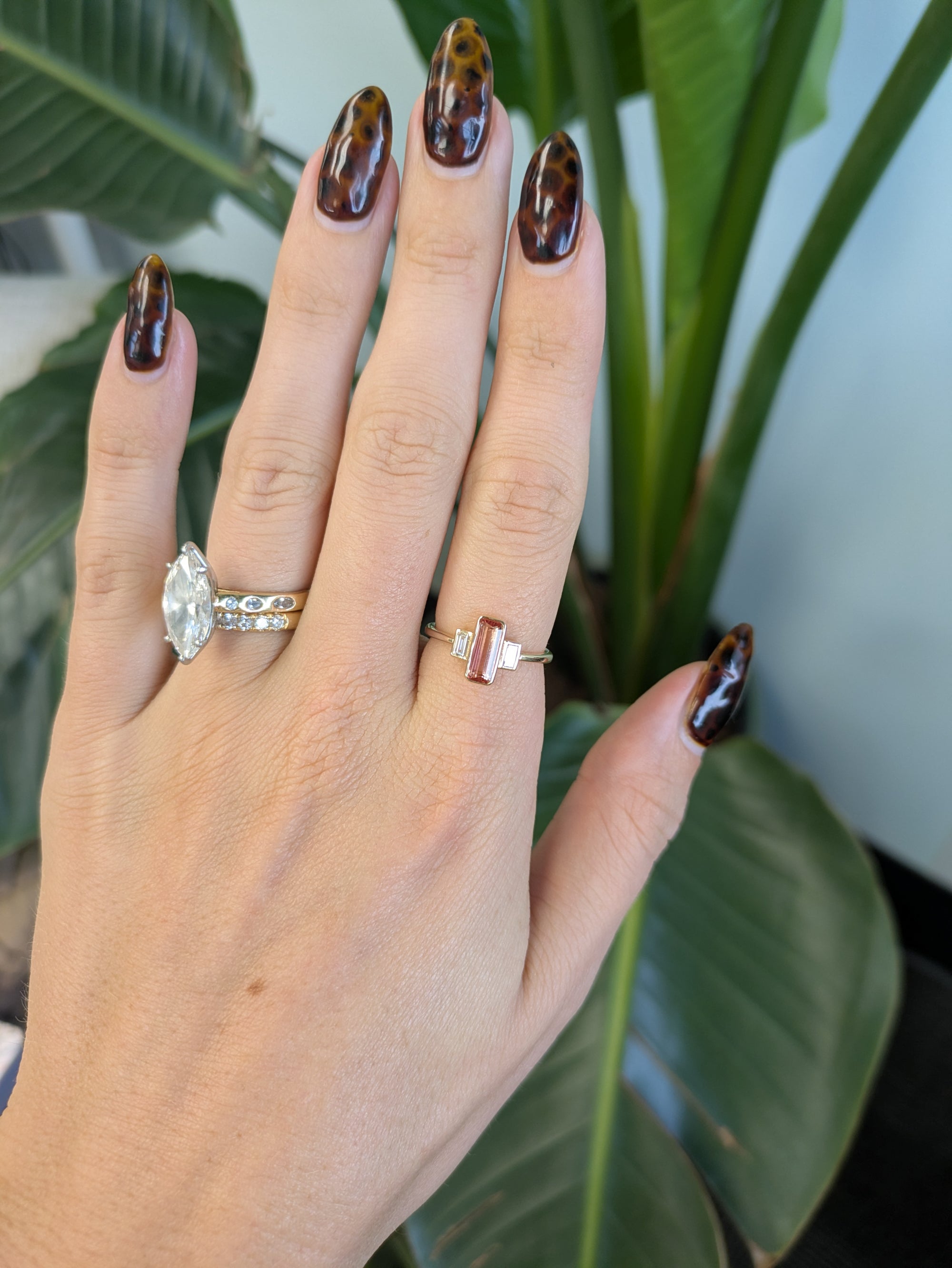 14K yellow gold imperial topaz ring