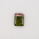 2.7ct watermelon tourmaline emerald 9.4x7.1mm loose bi-color gemstone
