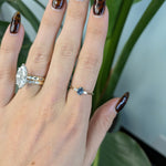 14K yellow gold montana sapphire ring