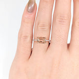 Dainty Emerald Cut Ring Semi Mount | Customizable