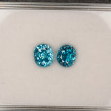 Natural Cambodian Blue Zircon Oval Shape 7.9x6.5x5.6mm 3.28ct Loose Gemstone