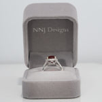 14K White Gold Tibetan Sunstone Ring