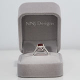 14K White Gold Tibetan Sunstone Ring