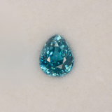 Natural Cambodian Blue Zircon Pear Shape 8.1x6.7x5.7mm 3.17ct Loose Gemstone