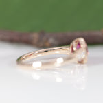 14K yellow gold pink sapphire ring