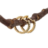 14K Yellow Gold Natural Diamond Huggies | Latch Back Closure