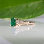 14K Yellow Gold Zambian Emerald Ring