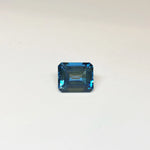 Emerald Cut London Blue Topaz Loose Gemstone 42