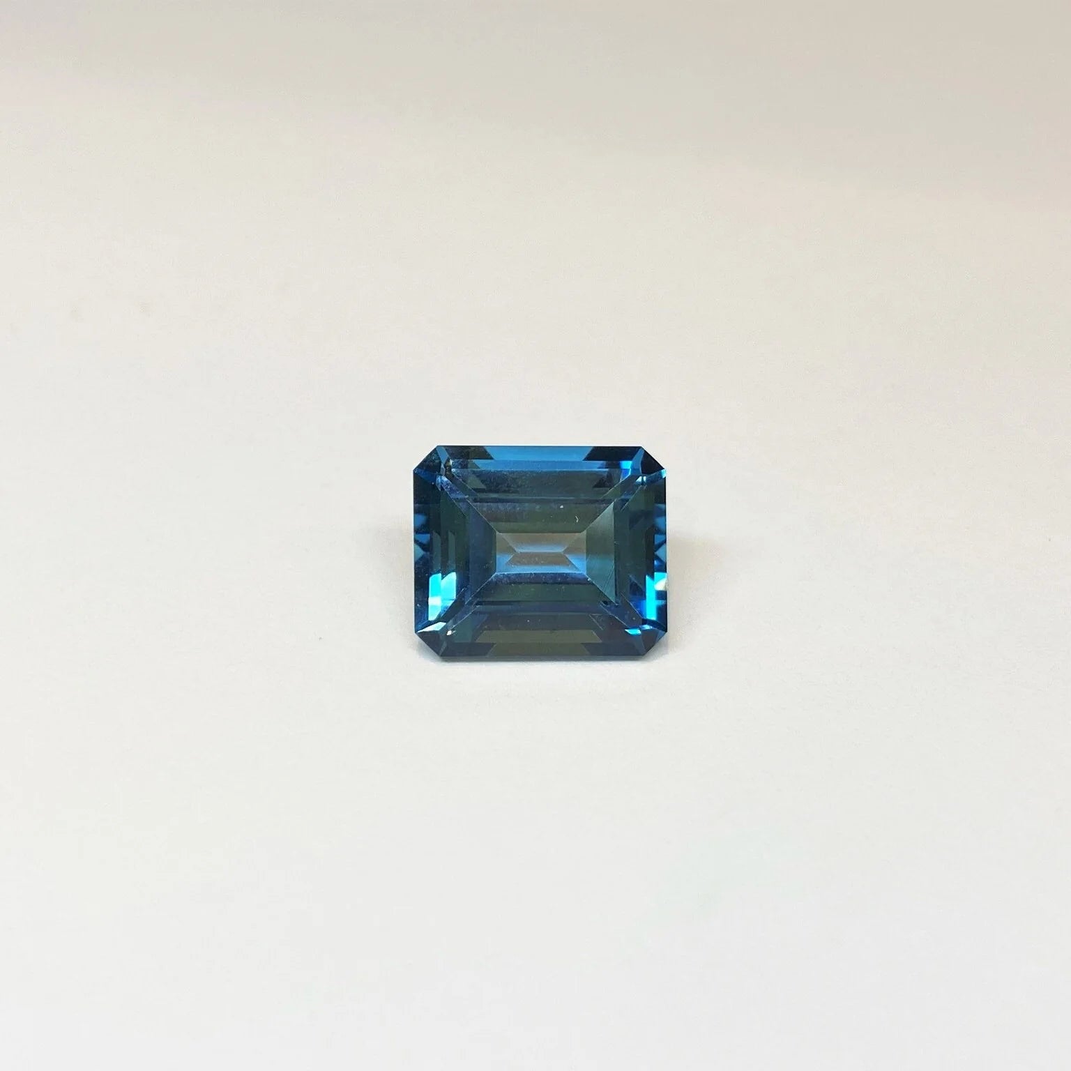 Emerald Cut London Blue Topaz Loose Gemstone 42