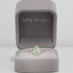 14K rose gold paraiba tourmaline ring