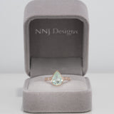 14K rose gold paraiba tourmaline ring