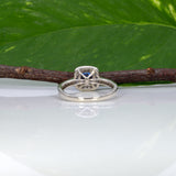 14K yellow gold tanzanite estate ring with diamond accents