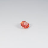 1.25 carat natural Ceylon padparadscha sapphire oval 7.4x6mm loose gemstone – view 2