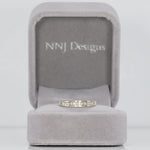 10K white gold diamond estate band
