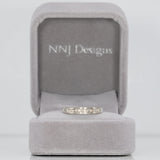 10K white gold diamond estate band