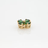 Elodie 1.1Ct Tsavorite Pendant with Earth Mined Diamond Accents: Solid 14K Gold, 5x4mm