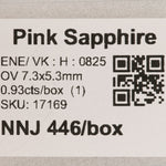 0.93 carat natural pink sapphire oval 7.3x5.3mm loose gemstone – view 2