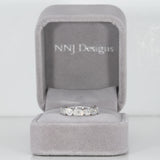 14K white gold lab grown diamond band