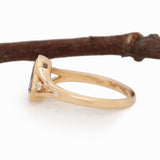 Keira Solid 14k Gold Blue Sapphire Ring with Natural Diamond Accents,8x6.5mm