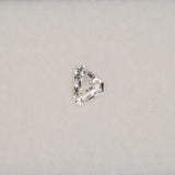 1.07 carat natural white sapphire, shield cut 6.4x5.5mm Ceylon loose gemstone