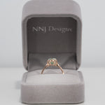 14K rose gold paraiba tourmaline ring