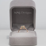14K rose gold paraiba tourmaline ring
