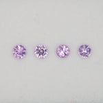 0.23 carat natural purple sapphire, round 4mm loose gemstone