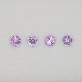 0.23 carat natural purple sapphire, round 4mm loose gemstone