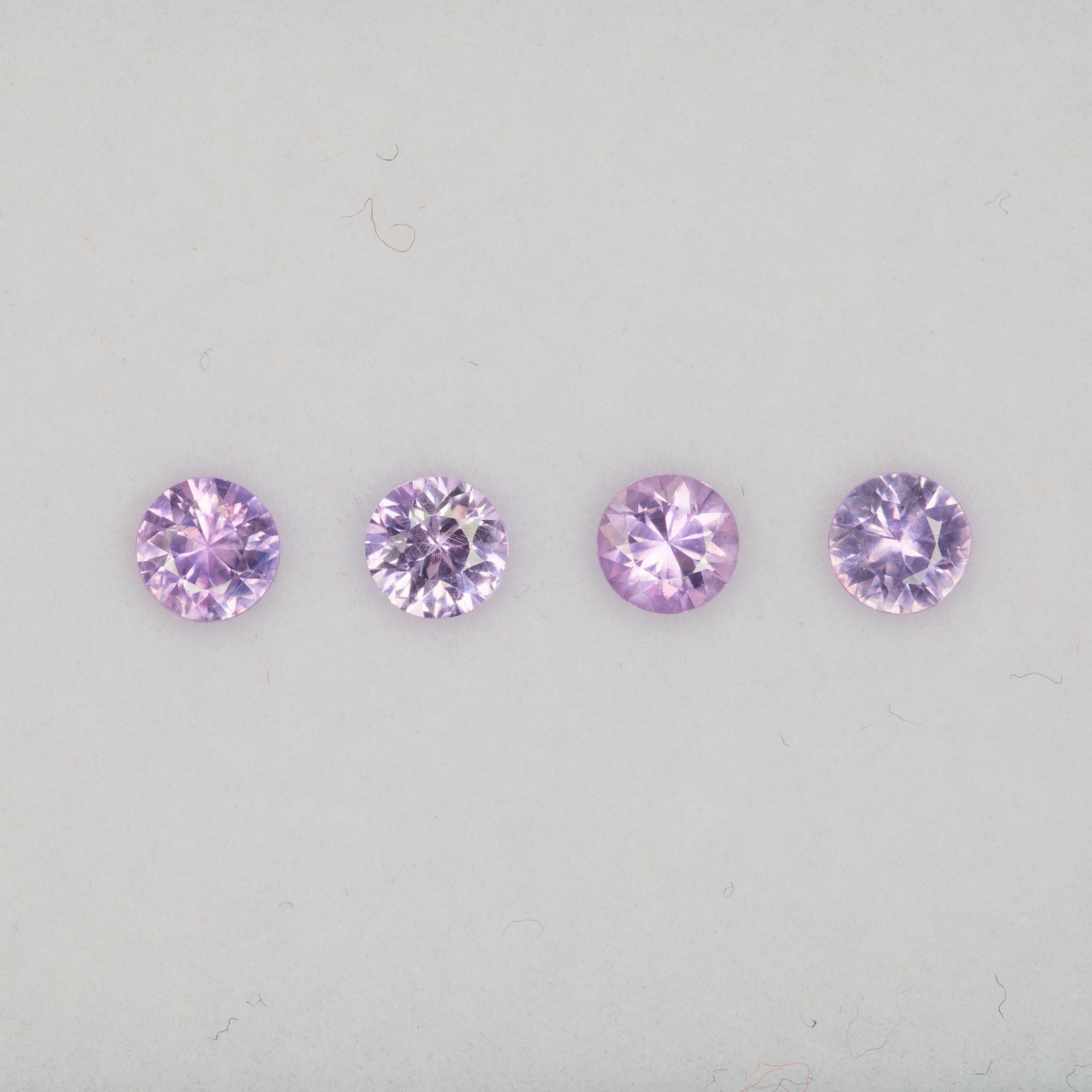 0.23 carat natural purple sapphire, round 4mm loose gemstone