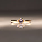 14K yellow gold alexandrite ring