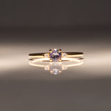 14K yellow gold alexandrite ring