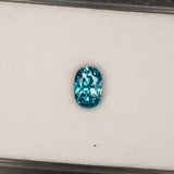 Natural Cambodian Blue Zircon Oval Shape 9.04x6.21x6.85mm 4.25ct Loose Gemstone