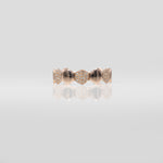 14K rose gold diamond band