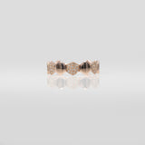 14K rose gold diamond band