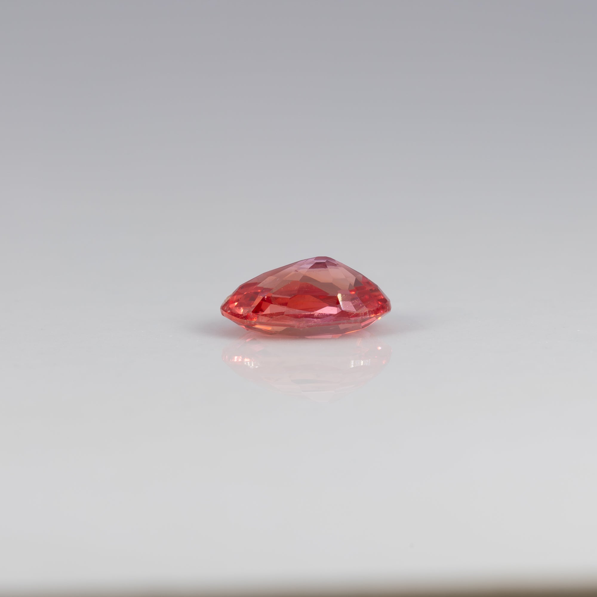 0.58 carat natural Ceylon padparadscha sapphire oval 6x4mm loose gemstone – view 5